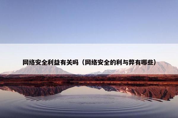 网络安全利益有关吗（网络安全的利与弊有哪些）