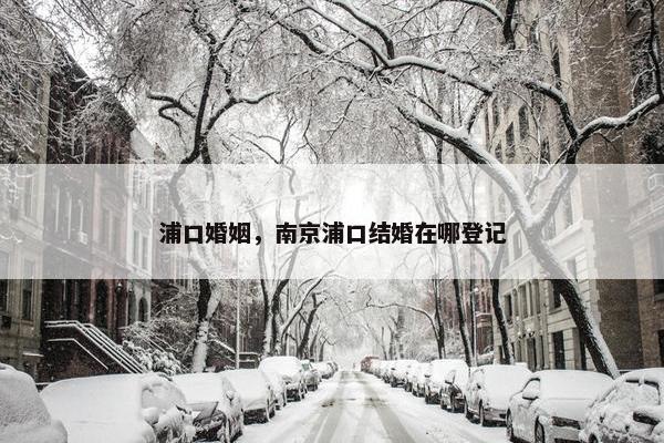 浦口婚姻，南京浦口结婚在哪登记