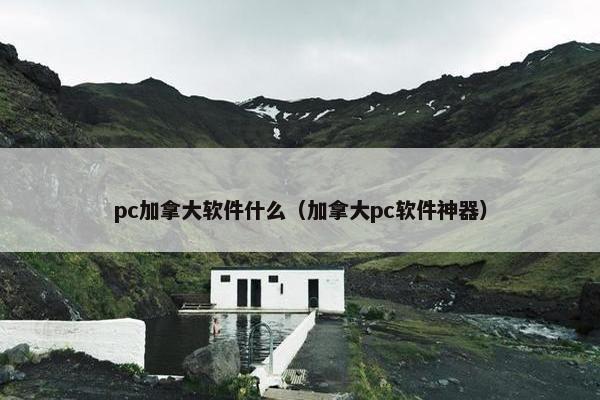 pc加拿大软件什么（加拿大pc软件神器）