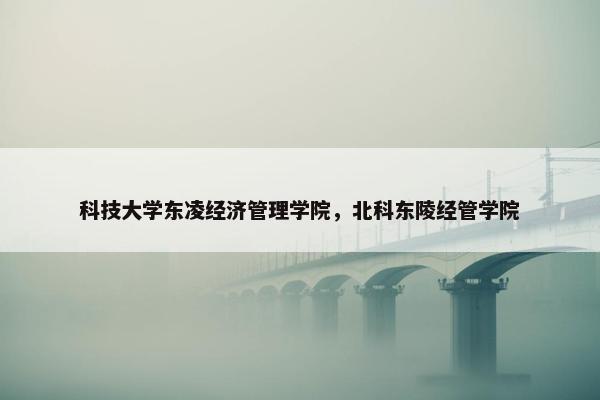 科技大学东凌经济管理学院，北科东陵经管学院