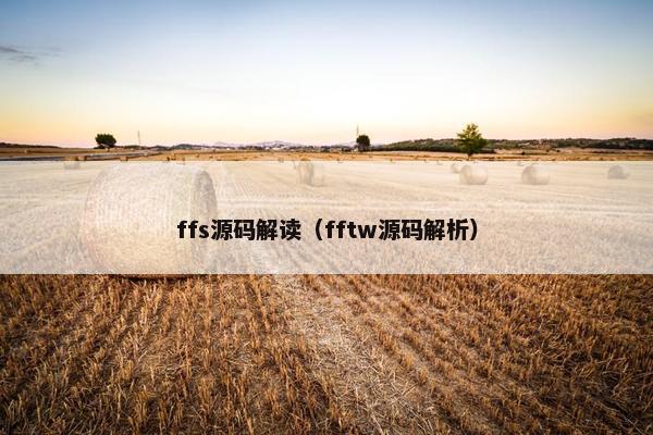 ffs源码解读（fftw源码解析）