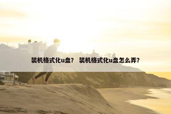 装机格式化u盘？ 装机格式化u盘怎么弄？