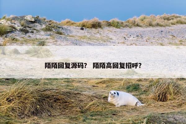 陌陌回复源码？ 陌陌高回复招呼？