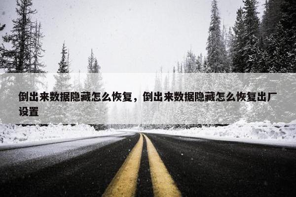 倒出来数据隐藏怎么恢复，倒出来数据隐藏怎么恢复出厂设置