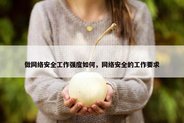 做网络安全工作强度如何，网络安全的工作要求