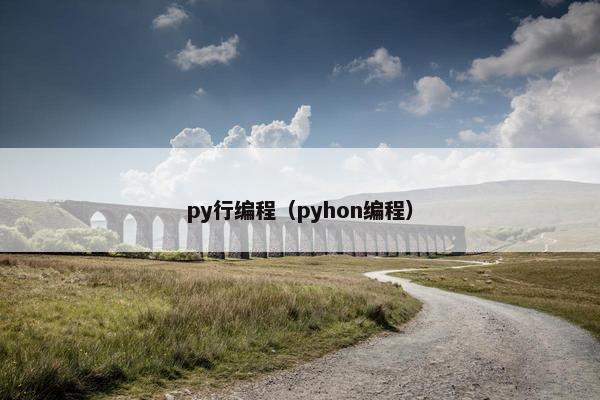 py行编程（pyhon编程）