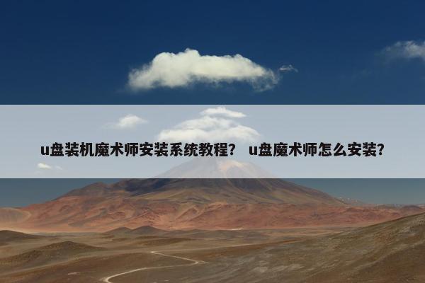 u盘装机魔术师安装系统教程？ u盘魔术师怎么安装？