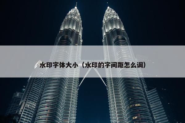 水印字体大小（水印的字间距怎么调）
