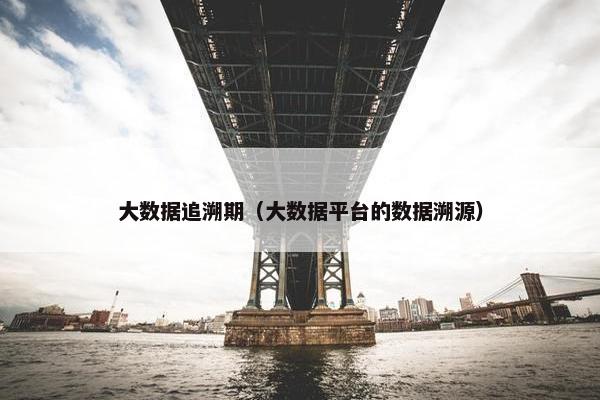 大数据追溯期（大数据平台的数据溯源）