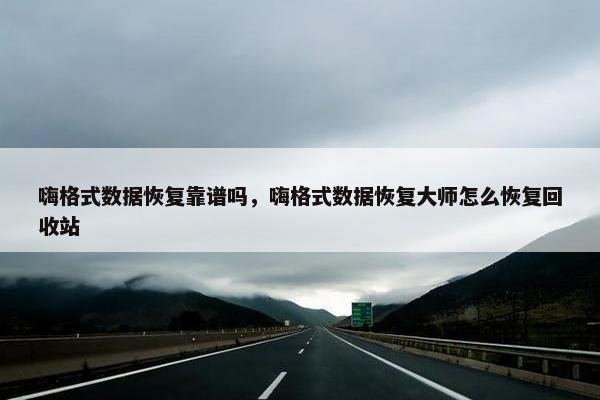 嗨格式数据恢复靠谱吗，嗨格式数据恢复大师怎么恢复回收站