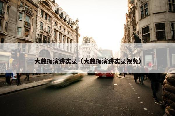 大数据演讲实录（大数据演讲实录视频）
