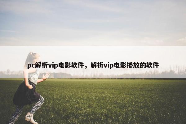 pc解析vip电影软件，解析vip电影播放的软件