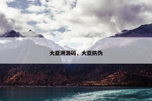 大亚溯源码，大亚防伪