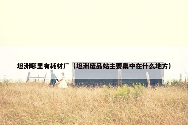 坦洲哪里有耗材厂（坦洲废品站主要集中在什么地方）