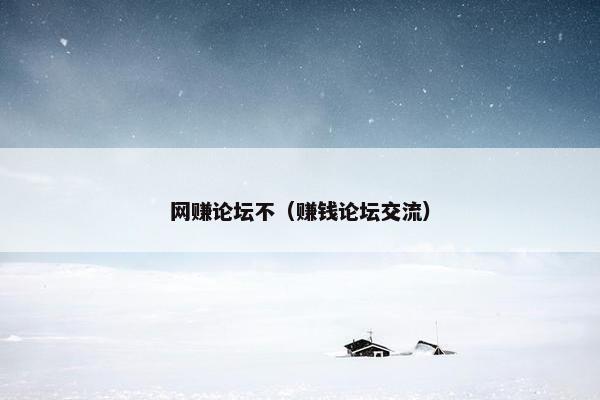 网赚论坛不（赚钱论坛交流）