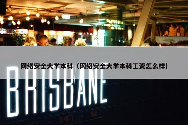 网络安全大学本科（网络安全大学本科工资怎么样）