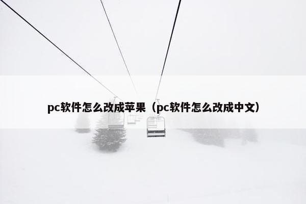 pc软件怎么改成苹果（pc软件怎么改成中文）