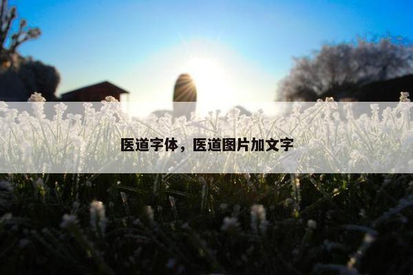医道字体，医道图片加文字