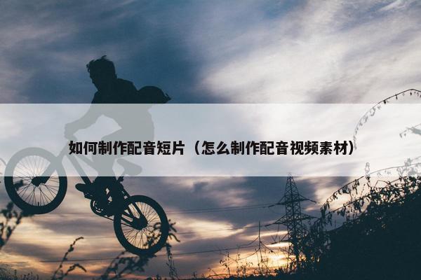 如何制作配音短片（怎么制作配音视频素材）