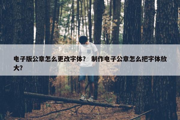 电子版公章怎么更改字体？ 制作电子公章怎么把字体放大？