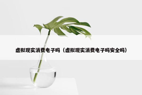 虚拟现实消费电子吗（虚拟现实消费电子吗安全吗）