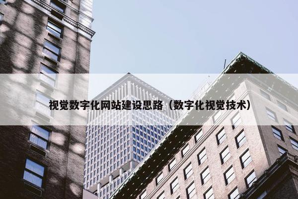视觉数字化网站建设思路（数字化视觉技术）