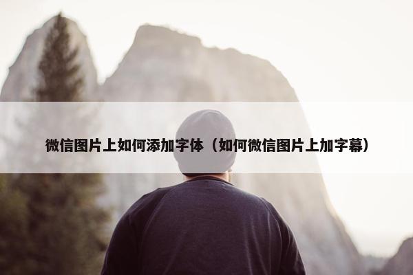 微信图片上如何添加字体（如何微信图片上加字幕）