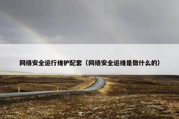 网络安全运行维护配套（网络安全运维是做什么的）