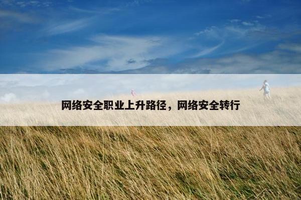 网络安全职业上升路径，网络安全转行