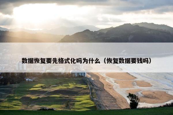 数据恢复要先格式化吗为什么（恢复数据要钱吗）