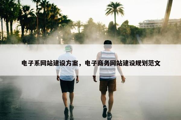 电子系网站建设方案，电子商务网站建设规划范文