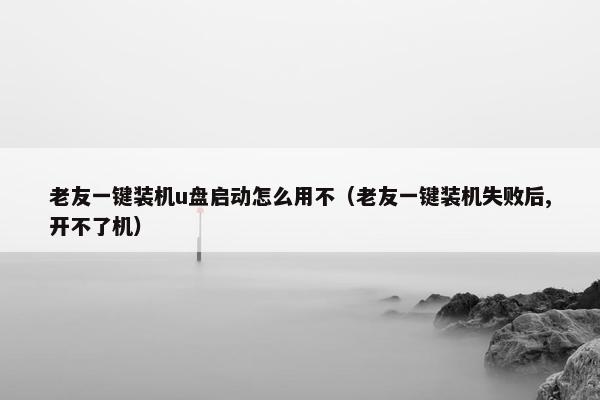 老友一键装机u盘启动怎么用不（老友一键装机失败后,开不了机）