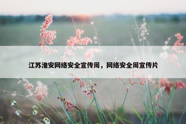 江苏淮安网络安全宣传周，网络安全周宣传片