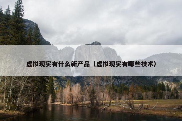 虚拟现实有什么新产品（虚拟现实有哪些技术）