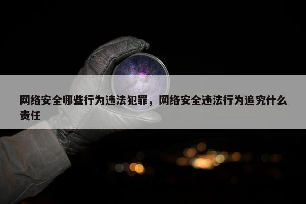 网络安全哪些行为违法犯罪，网络安全违法行为追究什么责任