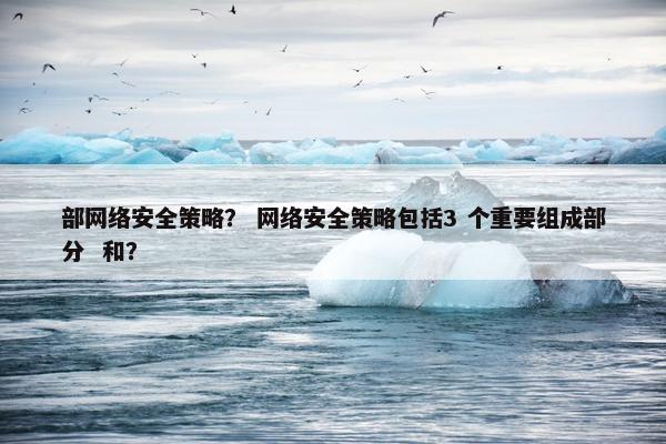 部网络安全策略？ 网络安全策略包括3 个重要组成部分  和？