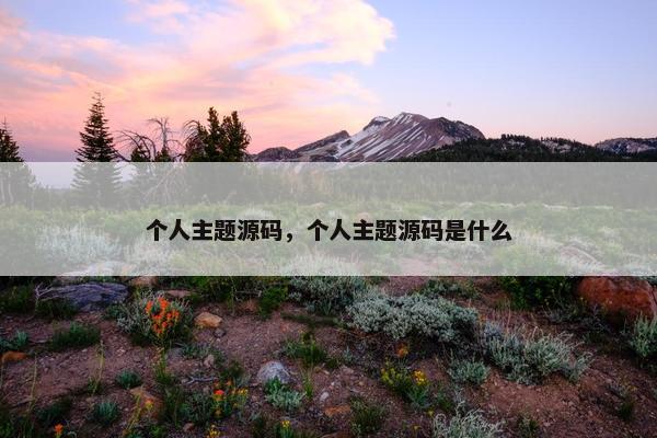 个人主题源码，个人主题源码是什么
