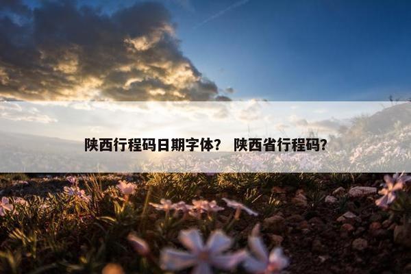 陕西行程码日期字体？ 陕西省行程码？