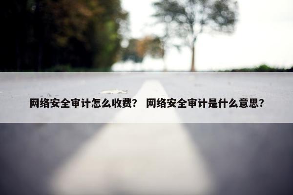网络安全审计怎么收费？ 网络安全审计是什么意思？