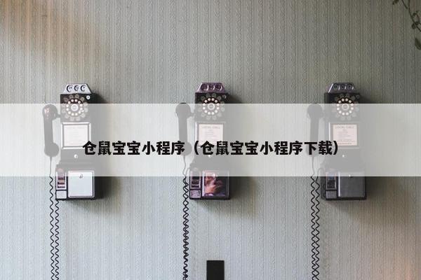 仓鼠宝宝小程序（仓鼠宝宝小程序下载）