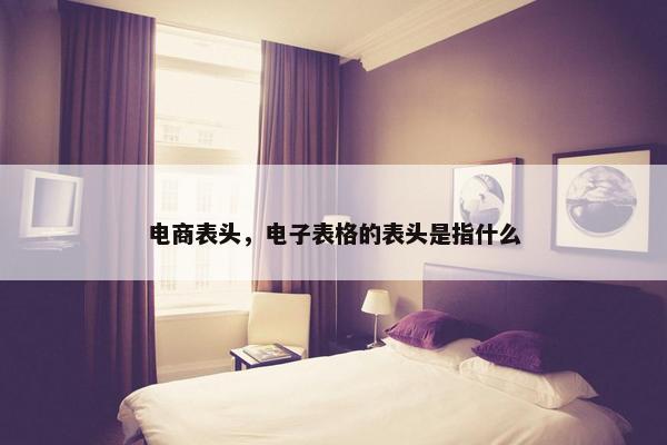电商表头，电子表格的表头是指什么