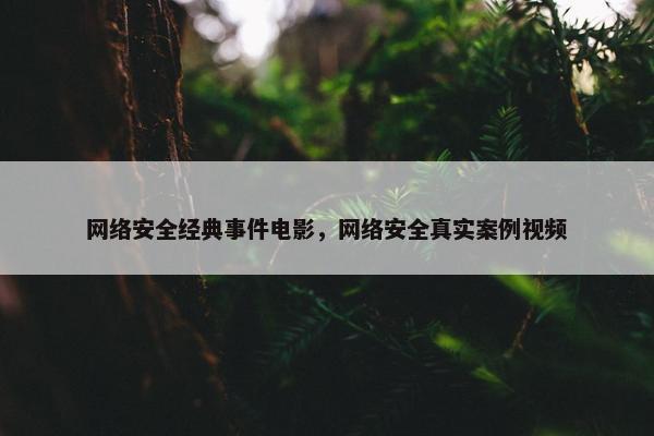 网络安全经典事件电影,网络安全真实案例视频 网络安全经典事件电影,网络安全真实案例视频