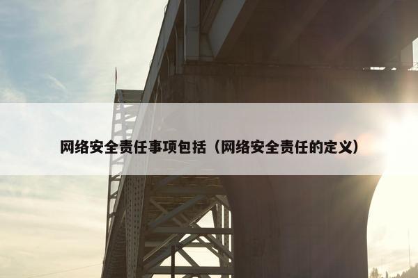 网络安全责任事项包括（网络安全责任的定义）