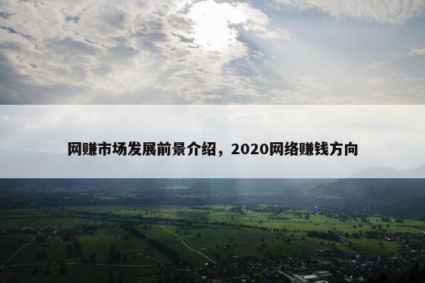 网赚市场发展前景介绍，2020网络赚钱方向
