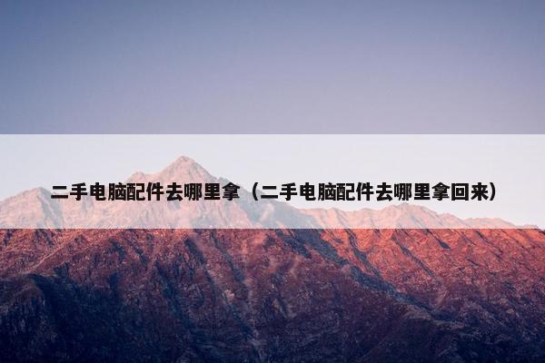 二手电脑配件去哪里拿（二手电脑配件去哪里拿回来）