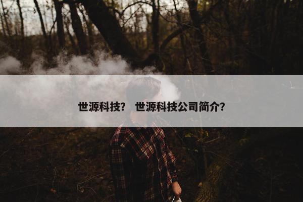 世源科技？ 世源科技公司简介？