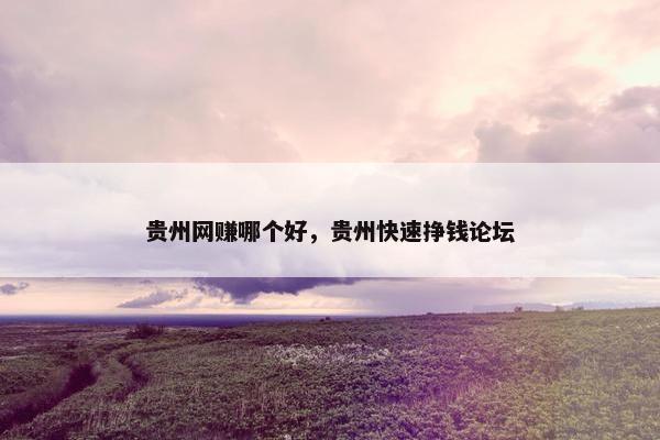 贵州网赚哪个好,贵州快速挣钱论坛 贵州网赚哪个好,贵州快速挣钱论坛