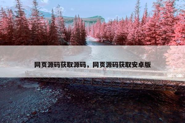网页源码获取源码，网页源码获取安卓版