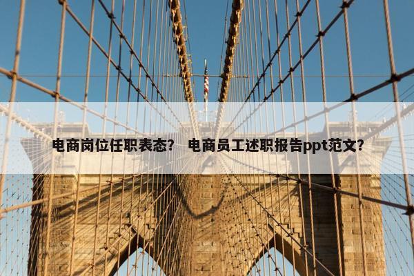 电商岗位任职表态？ 电商员工述职报告ppt范文？