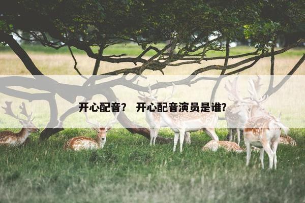 开心配音? 开心配音演员是谁? 开心配音? 开心配音演员是谁?